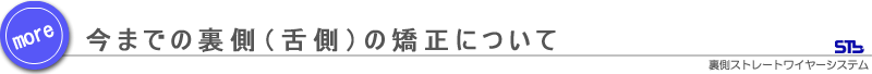 今までの裏側矯正について